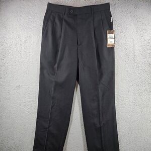 Linea Naturale Napoli Mens‎ 32 Black Pleated Travel Genius Dress Pants NEW NWT